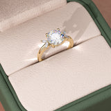 Round Cut Lab Grown Diamond Ring with Side Marquise Stones