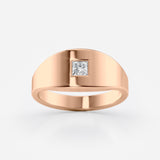Princess Cut Lab Diamond Wedding Band
