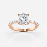 Round Cut Lab Grown Diamond Engagement Ring
