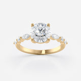 Round Cut Lab Grown Diamond Engagement Ring