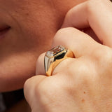 Emerald Cut Bezel Solitaire Lab Grown Diamond Ring