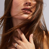 Emerald Shaped Diamond Engagement Ring Eternity Side Stone Engagement Ring