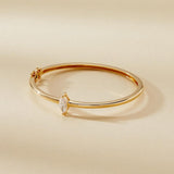 Marquise Lab-Grown Diamond Gold Bangle