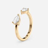 Pear Cut Open Lab Diamond Ring