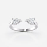 Pear Cut Open Lab Diamond Ring