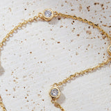 Round Station Lab Grown Diamond Bracelet