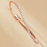 Rose Gold Tennis Bracelet with Lab Grown Diamonds