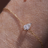 Pear Shaped Lab Diamond Solitaire Bracelet