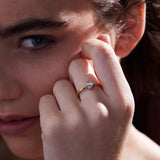 Round Bezel Lab Diamond Solitaire Engagement Ring