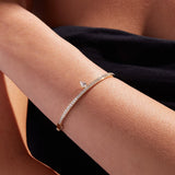 Pear Cut Lab Grown Diamond Women's Bangle Bracelet