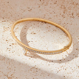Pear Cut Lab Grown Diamond Women's Bangle Bracelet