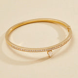 Pear Cut Lab Grown Diamond Women's Bangle Bracelet
