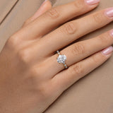 Oval Lab Diamond Ring Marquise & Round Diamond Band