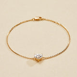 Heart Shaped Lab Diamond Solitaire Bracelet