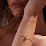 Heart Shaped Lab Diamond Solitaire Bracelet