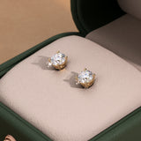 Round Cut Lab Grown Diamond Stud Earrings