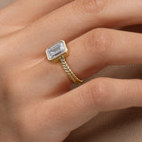 Emerald Cut Lab Grown Diamond Ring