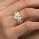 Wide Pavé Diamond Band