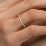 Micro-Pavé Lab Diamond Eternity Band – 79 Stones, Elegant Gold Ring