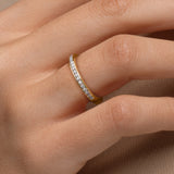 Channel Set Lab Diamond Wedding Band