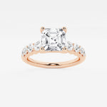 Elara - Graduated Side Stones Engagement Ring