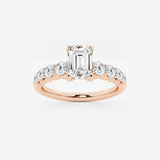 Elara - Graduated Side Stones Engagement Ring