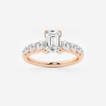 Elara - Graduated Side Stones Engagement Ring