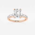 Elara - Graduated Side Stones Engagement Ring