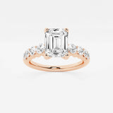 Elara - Graduated Side Stones Engagement Ring