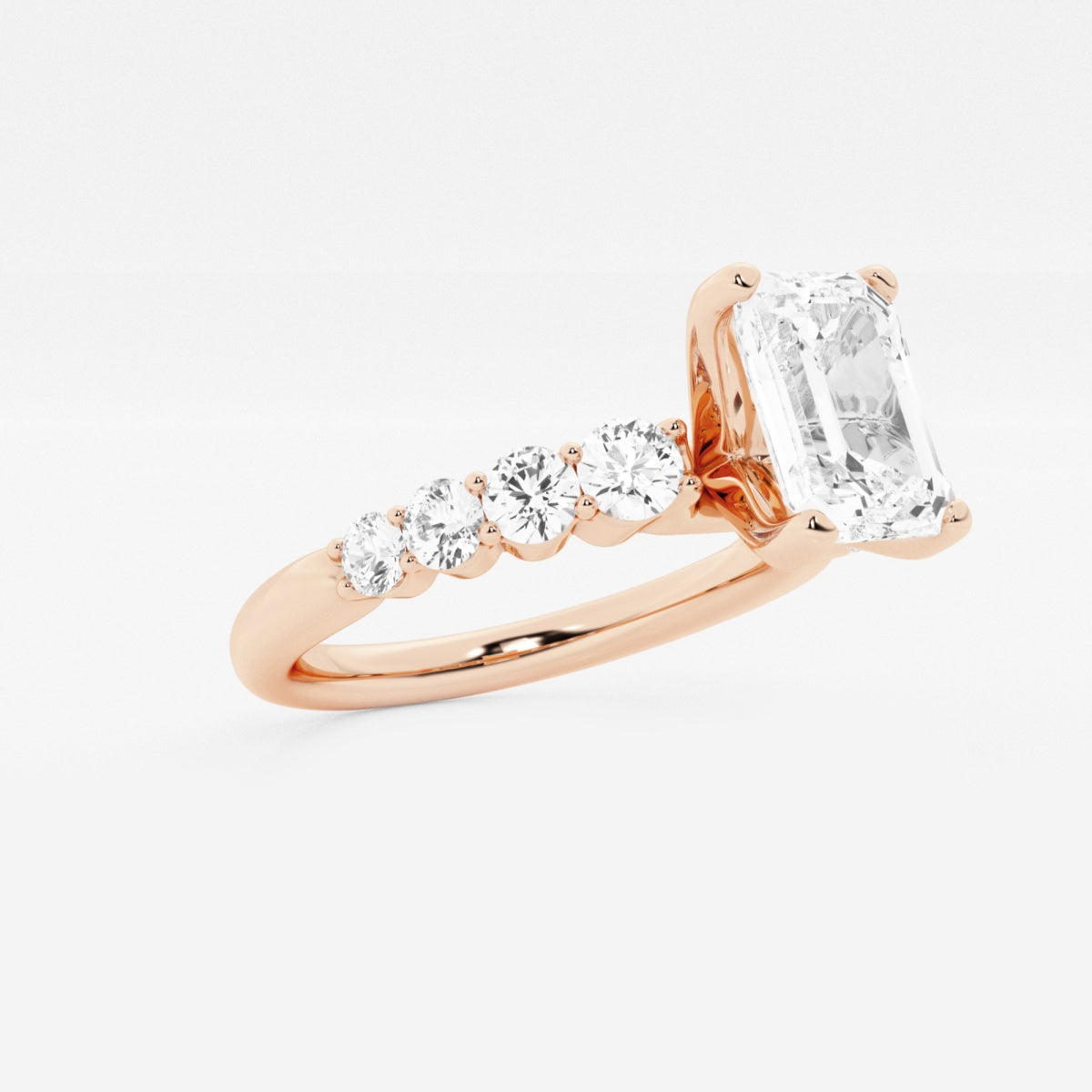 Elara - Graduated Side Stones Engagement Ring