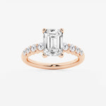 Elara - Graduated Side Stones Engagement Ring