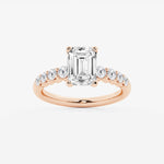 Elara - Graduated Side Stones Engagement Ring