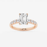 Elara - Graduated Side Stones Engagement Ring