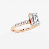Elara - Graduated Side Stones Engagement Ring