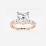 Elara - Graduated Side Stones Engagement Ring