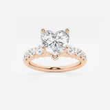 Elara - Graduated Side Stones Engagement Ring