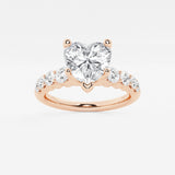 Elara - Graduated Side Stones Engagement Ring