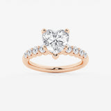 Elara - Graduated Side Stones Engagement Ring