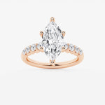 Elara - Graduated Side Stones Engagement Ring