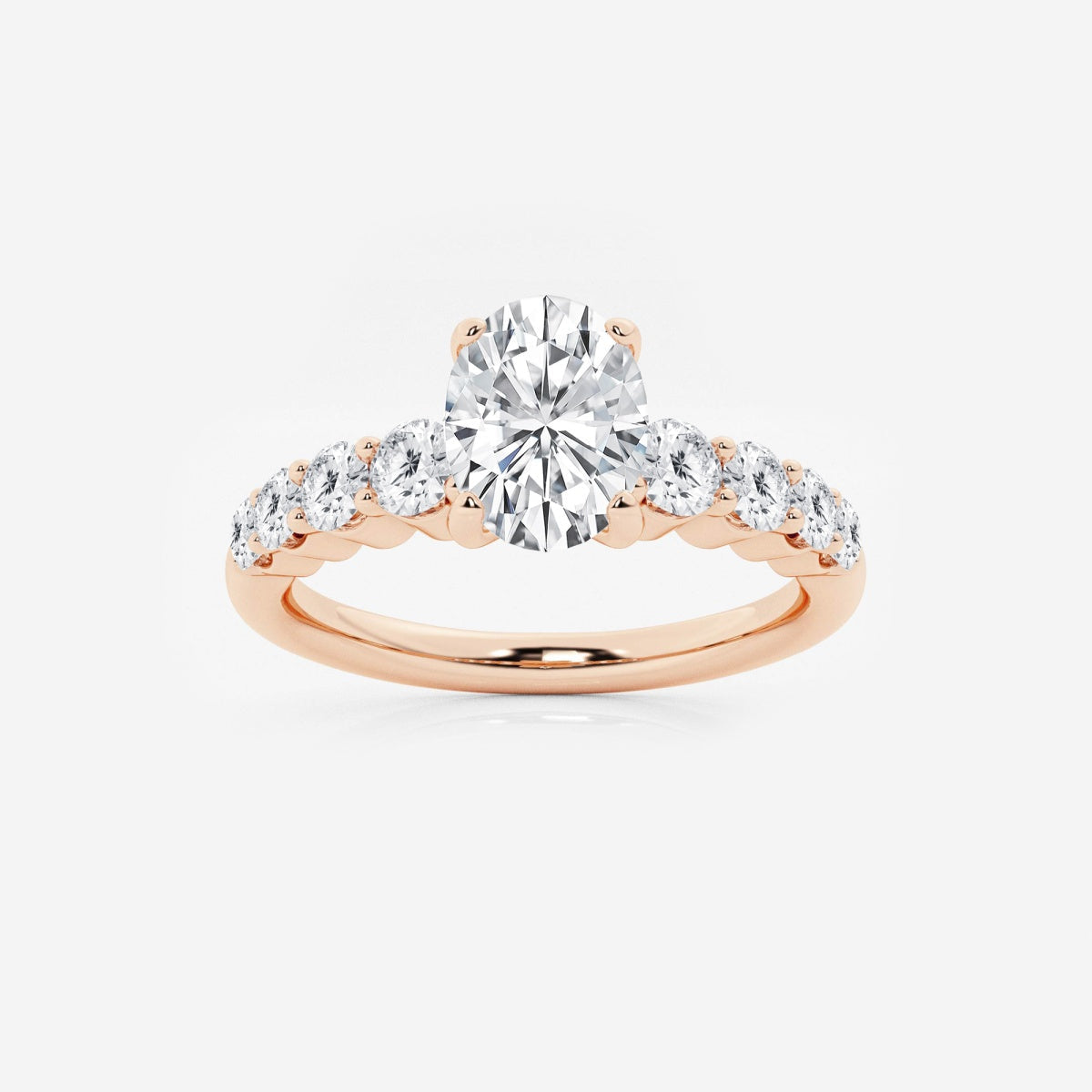 Elara - Graduated Side Stones Engagement Ring