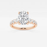 Elara - Graduated Side Stones Engagement Ring