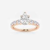 Elara - Graduated Side Stones Engagement Ring
