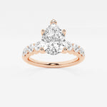 Elara - Graduated Side Stones Engagement Ring