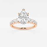 Elara - Graduated Side Stones Engagement Ring