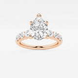 Elara - Graduated Side Stones Engagement Ring