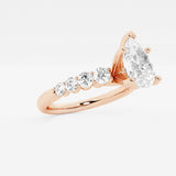 Elara - Graduated Side Stones Engagement Ring