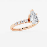 Elara - Graduated Side Stones Engagement Ring