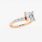 Elara - Graduated Side Stones Engagement Ring
