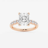 Elara - Graduated Side Stones Engagement Ring