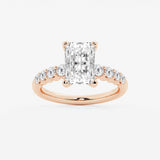 Elara - Graduated Side Stones Engagement Ring
